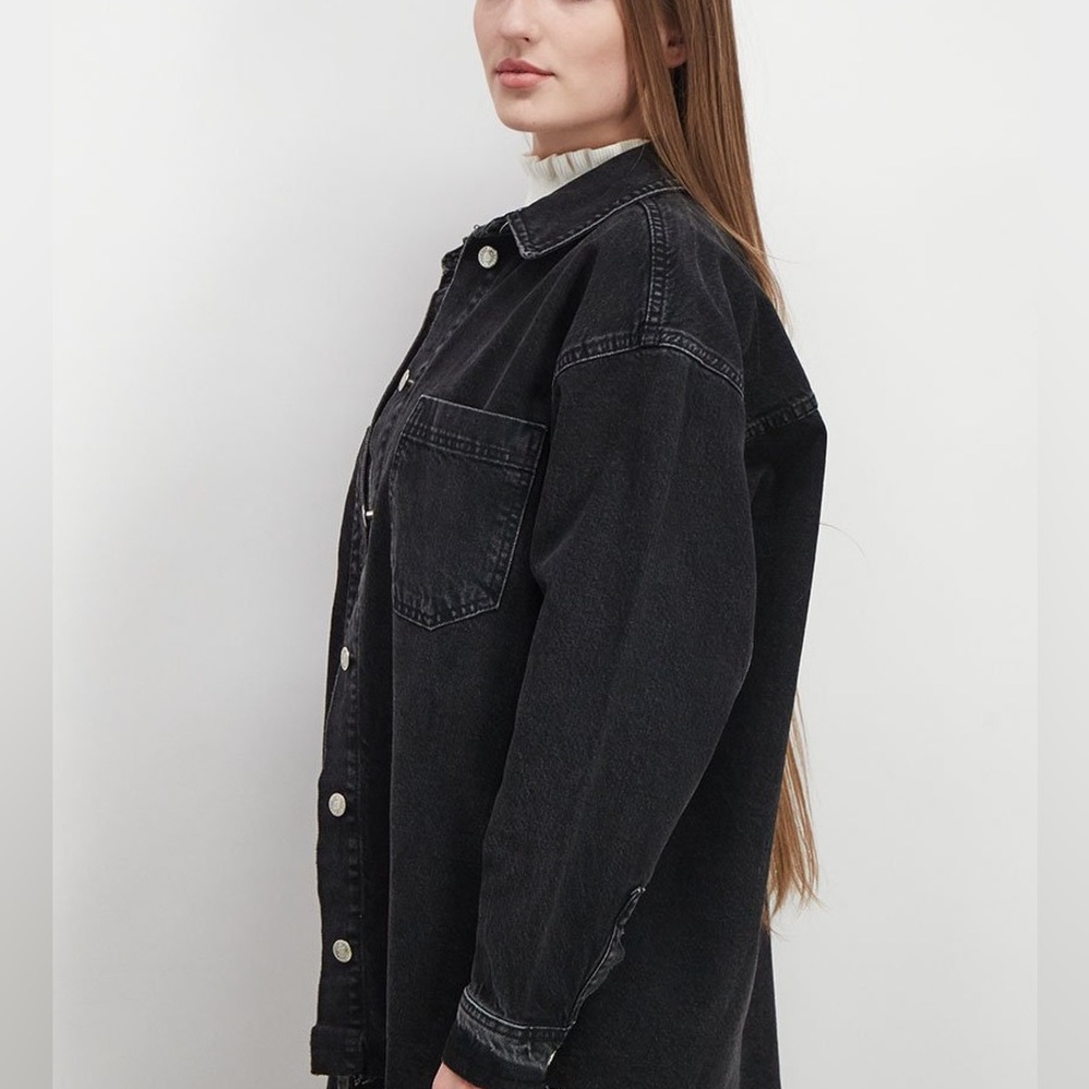 Black Distressed Denim Jacket